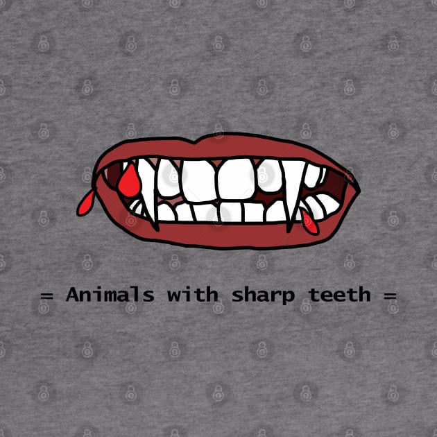 Animals with Sharp Teeth Halloween Horror Lips by ellenhenryart